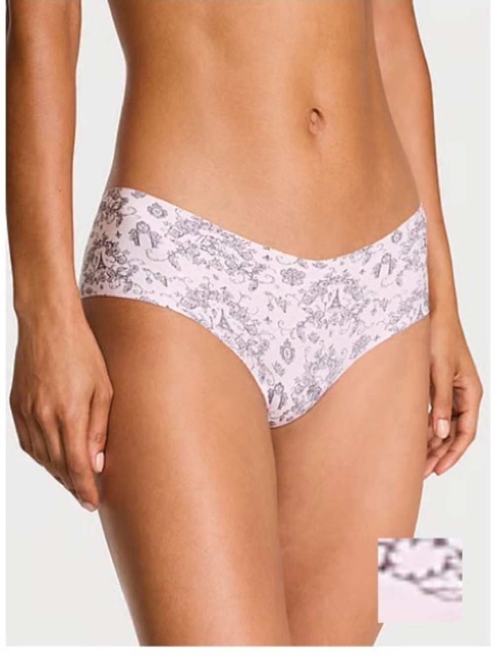Victoria's Secret Light Pink Floral Hipster Panty